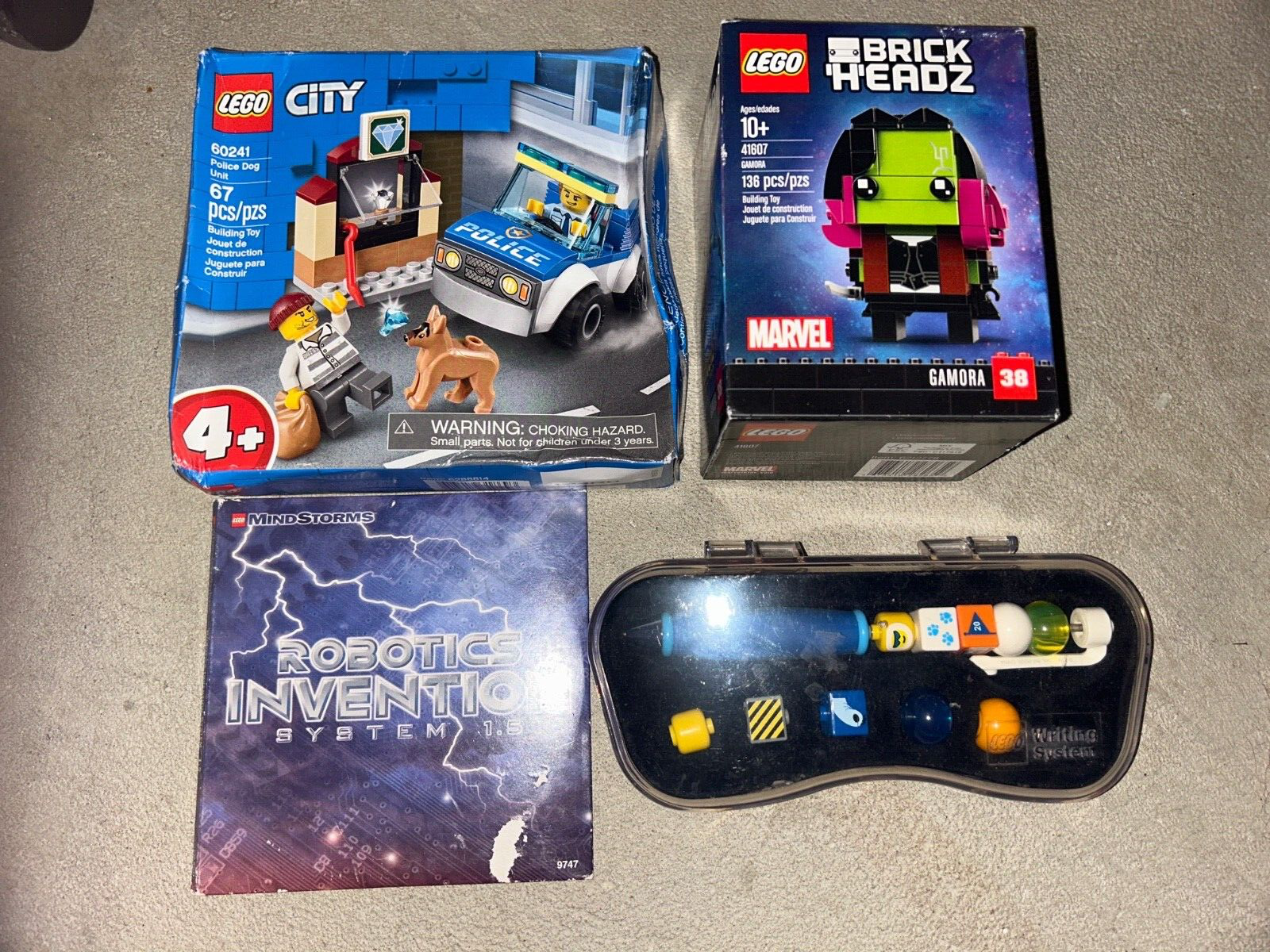 Sealed LEGO City 60241 Brick Headz 41607 with Writing System and Mindstorm 1.5 CD