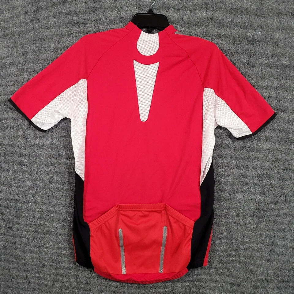 Gore Bike Wear Full Zip Cycling Jersey Men's Large Black Red Short Sleeve Shirt - Image 2 of 4
