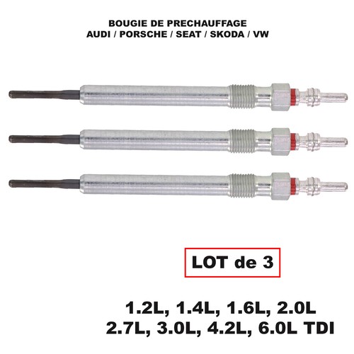 3x Bougie de Préchauffage VW = 03L963319 03L 963 319 A 03L963319C 03L 963 319 E - Imagen 4 de 4