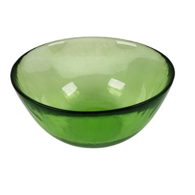 Glasax Top Line Fused Glass Bowl Green Hand Crafted in Germany 5 1/2'' X 2 3/4''