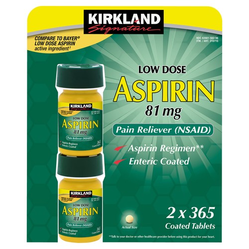 Kirkland Signature Low Dose Aspirin 81 Mg 730 Tablets EBay Kirkland Signature Low Dose Aspirin 81 Mg 730 Tablets EBay