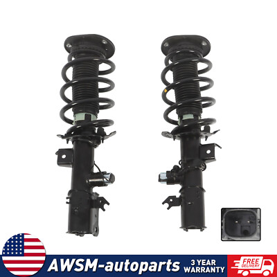 Pair Front Shock Struts Assemblies w/Electric For 2017-2020 Lincoln Continental