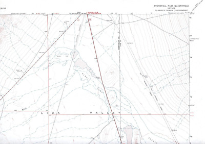 Stonewall Pass, Nevada 1968 Vintage USGS Topo Map 7.5 Quadrangle Topographic