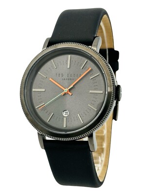 Ted Baker 10031507 Men's Grey Leather Band with Metal Dial - Main Image