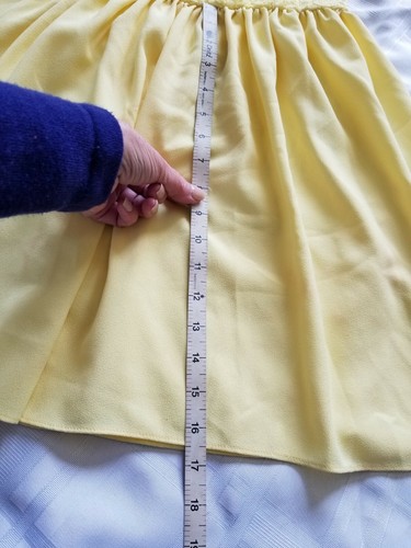 H&M DIVIDED Yellow Dress Lace Top Mini Fit&Flair Adjustable Straps Womens Sz4 - Picture 6 of 8