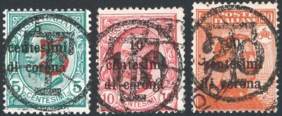 Terre Redente Trentino Alto Adige Bolzano 3 1918/19 Trento e Trieste con 5 c. + 