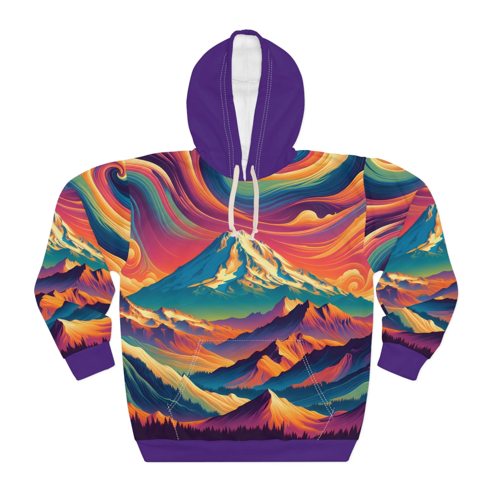 Mount Shasta All Over Print Pullover Hoodie Travel Graphic Outdoor Apparel
Opens in a new window or 