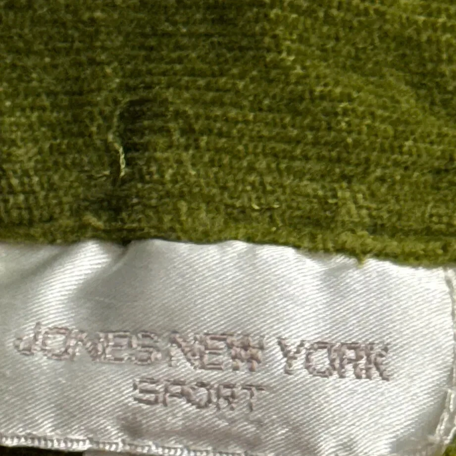 Jones New York Sport Corduroy Pants Women's 6 Sage Green Straight Ankle Casual - Image 3 of 4