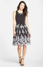 New! $258 Eliza J Lace Fit & Flare Dress 0 Petite