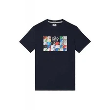 Weekend Offender 2409 Alpha A to Z Iconic Footwear Graphic Print T-Shirt - Navy