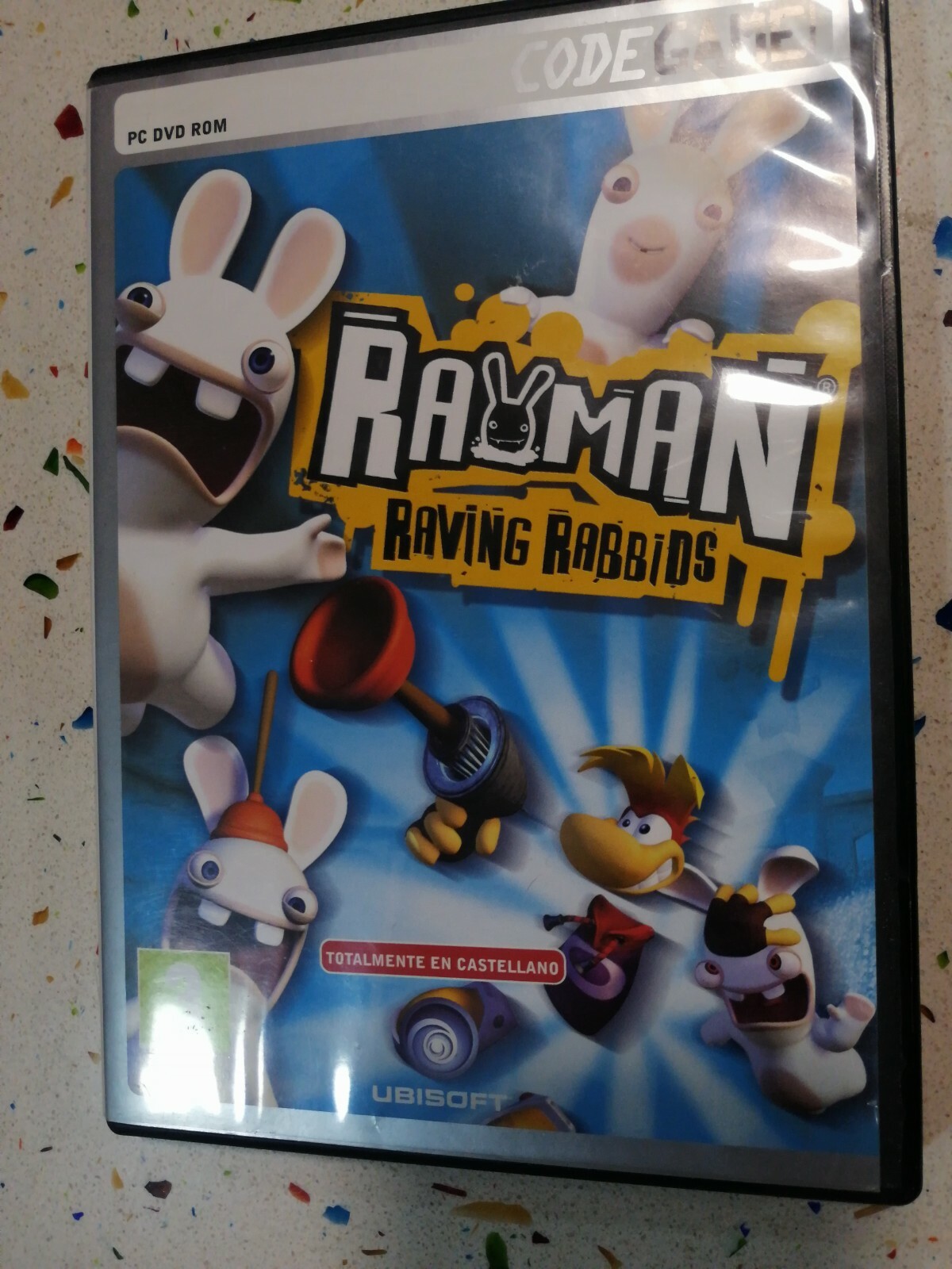 Rayman Raving Rabbids Code Game PC DVD ROM Totally Spanish Ubisoft