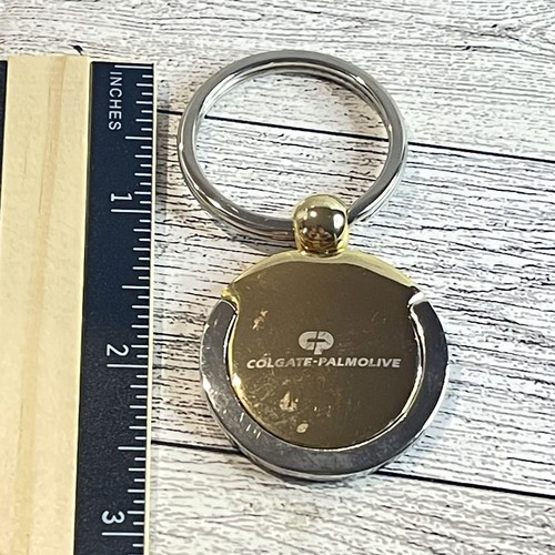 Vintage VTG Colgate-Palmolive 30 Years Keychain Silver Gold Tone Heavy - Picture 3 of 3