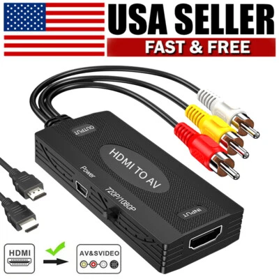 1080P HDMI Male To 3 RCA Video Audio AV Component Converter Adapter Cable HDTV