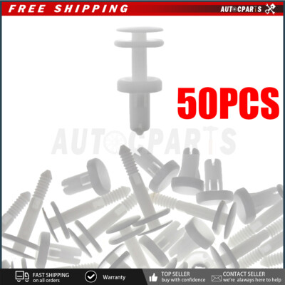 25-Pack White Door Trim Panel Clips For Chevy Suburban 1500, GMC, Cadillac, Buick - Direct Replacement Fasteners
