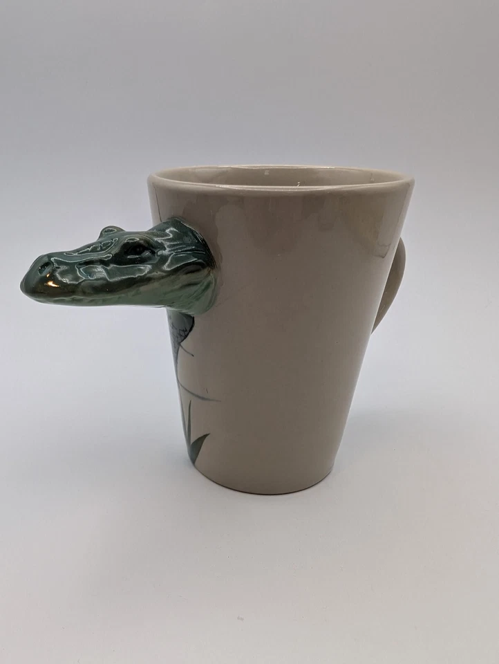 Novedad Cocodrilo Cocodrilo Taza Café Té 3D Dimensional  Foto 3 de 4