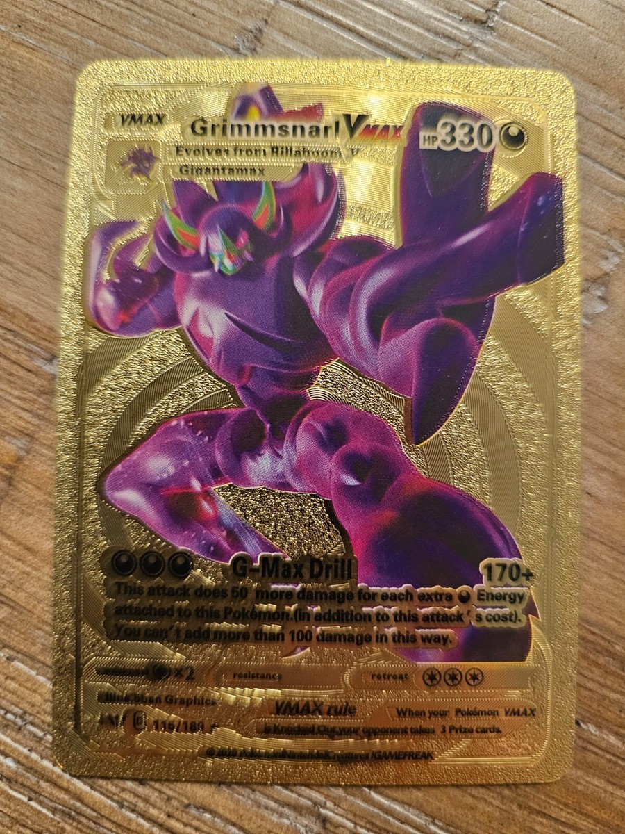 クリィミーマミ  カードダスマスターズ Pokemon Grimmsnarl VMAX Gold Foil Custom Card HP 330 Gigantamax