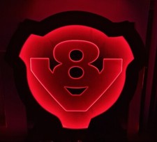 Big Scania V8 leatherette smooth finish 3D LED board Back wall board 12V+ DIMMER