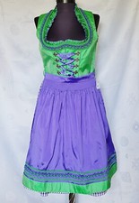 VINTAGE LANDHAUS TYROL OKTOBERFEST DIRNDL PLAID GREEN WOMENS DRESS US 8 EU 36