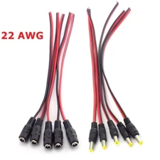 DC 12V Cable 5.5*2.1mm Connector Wire Male + Female Plug Cable 1-10pcs