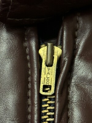 Vintage 60s 70s Oxblood Unbranded Talon Zipper Cafe Racer Leather