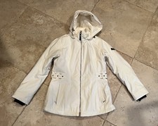 Women’s Ladies Obermeyer Off White Cream Snow Coat Ski Jacket Size 12