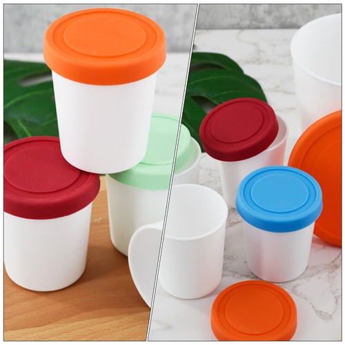 4Pcs Ice Cream Box Ice Cream Pots Sorbet Storage Freezer Container - Picture 7 of 12
