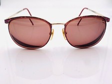 Vintage Perry Ellis PE-12 Purple Gold Metal Oval Sunglasses Japan FRAMES ONLY