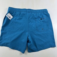 NEW Mr. Swim Volley Trunks Men XL x 6.5  Blue Chambray Stretch Beach Shorts 78