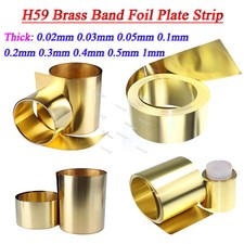 H59 Brass Band Foil Sheet Thin Plate Strip Thickness 0.02mm to 1mm Customisable