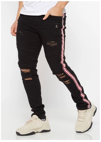 Supreme Flex Black Double Side Striped 
