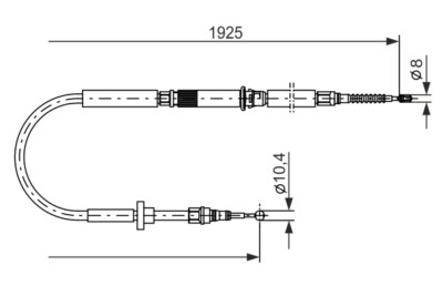 BOSCH 1 987 477 959 Seilzug, Feststellbremse für AUDI