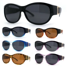 Polarized 61mm Luxury Large Oval Round Fashion Fit Over Sunglasses