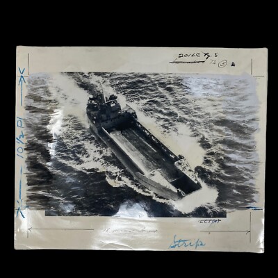 RARE! WWII Normandy D-Day British Landing Craft Tank Mark IV Type 1 Photograph