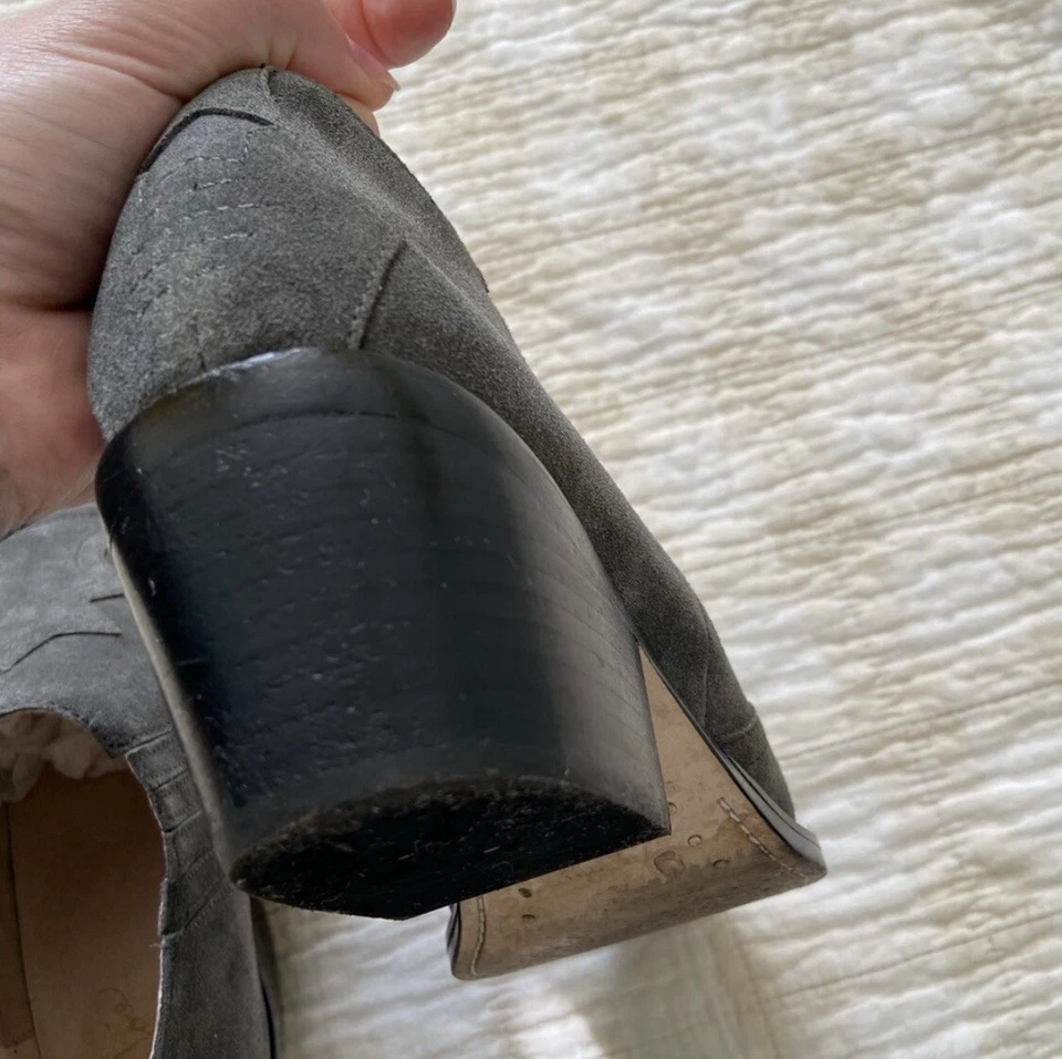 Joie Primrose Gray Suede Western Style Booties Size 37 (US 7) W/ Box Women's - Image 4 of 4