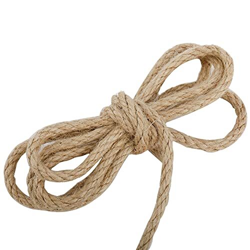 Natural Jute Twine Hemp Rope 164 Feet 6mm(1/4 Inch) Hemp Rope Soft
