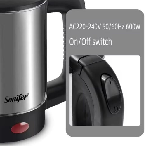 0.5L Mini Electric Kettle Tea Coffee Stainless Steel 600W Portable Travel Water - Picture 4 of 7