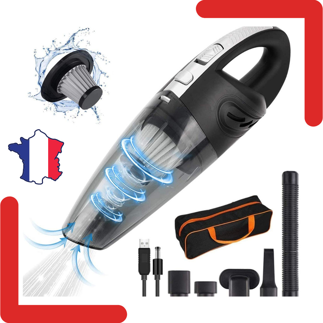 Aspirateur sans fil portatif 120W rechargeable USB de couleur noire pour maison