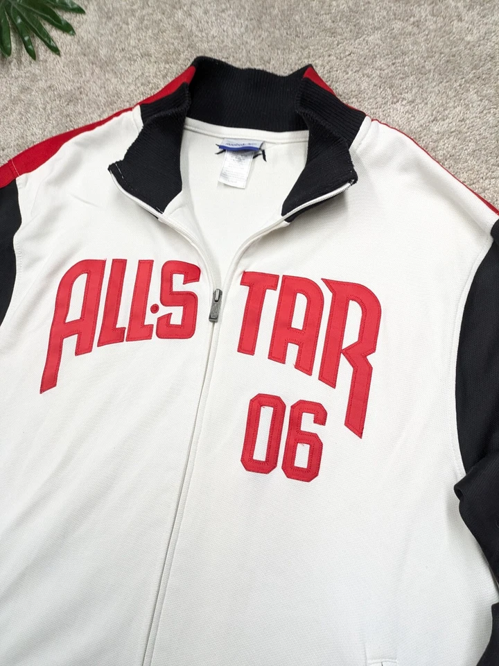 Chaqueta de pista Reebok NBA All Star para hombre XL Houston chándal de baloncesto 06 Allstar Foto 2 de 4