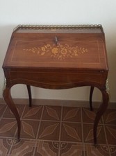 Ribaltina intarsiata scrittoio scrivania francese stile Napoleone III 1850-70