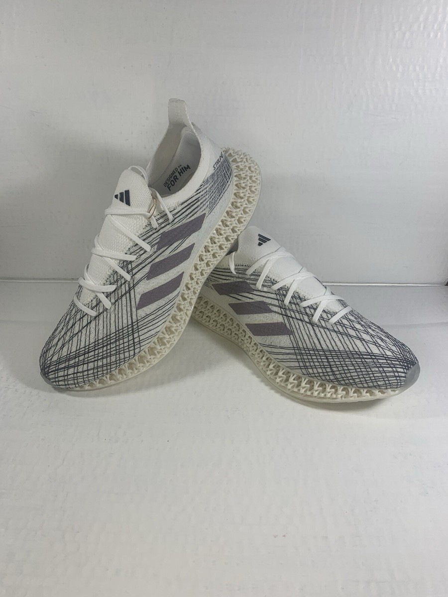 Size 10 Adidas 4DFWD X Strung (White/Grey) Men's Running Shoes