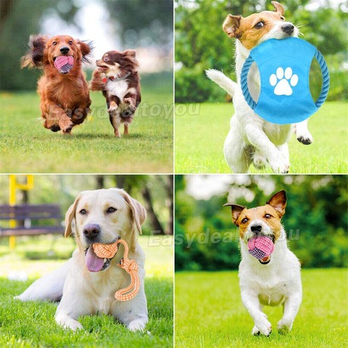 10X Dog Braided Rope Toys Pet Puppy Chew Bite Toy Gift Tough Cotton Clean Teeth - Picture 8 of 9