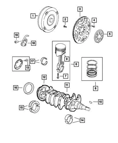Genuine Mopar 2001-2010 Chrysler PT Cruiser Connecting Rod Bearing Kit 5174612AA — 第 4/4 张图片