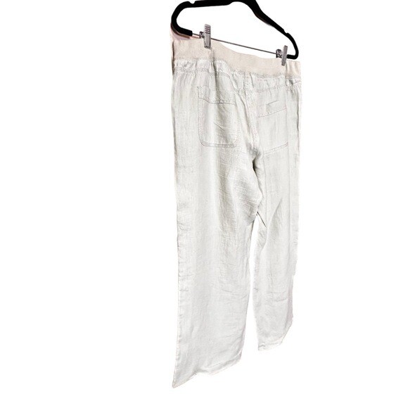 Marks & Spencer 100% Linen Wide Leg Elastic Band Pants sz 12 Marks & Spencer 100% Linen Wide Leg Elastic Band Pants sz 12