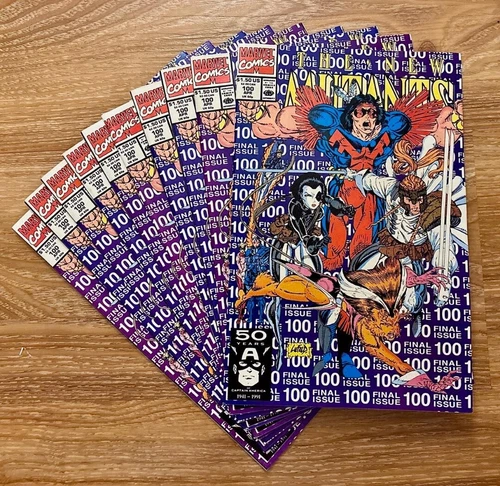 Lot (10) NEW MUTANTS #100 Marvel Comics (1991) Rob Liefeld First Print