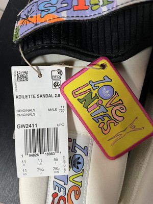 Adidas Adilette 2.0 Pride Pack Love Unites Slide Size 11 Buy Adidas Adilette 2.0 Slide  main image 3