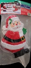 Vintage Mr & Mrs Santa Claus 3pc Christmas Lawn Stake Sign Decoration READ