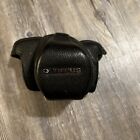 Handmade Genuine Black Leather Half Camera Case Bag Cover for Olympus