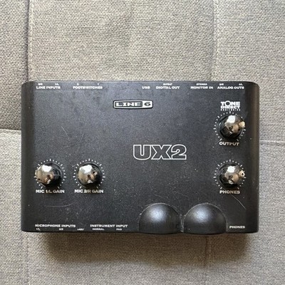 Line 6 UX2 USB Audio Interface 2-Channel ToneDirect VU Meters 48V Phantom
