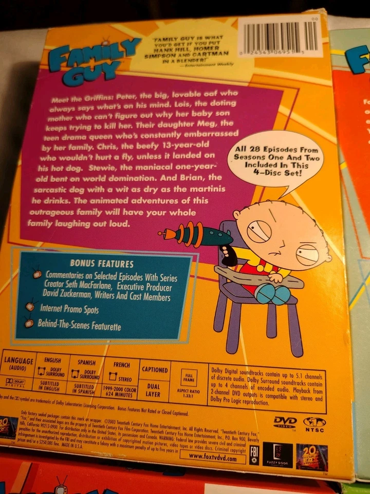 FAMILY GUY TV SHOW: Complete Box Set DVDs Volumes 1 - 4 TESTED - Image 4 of 4