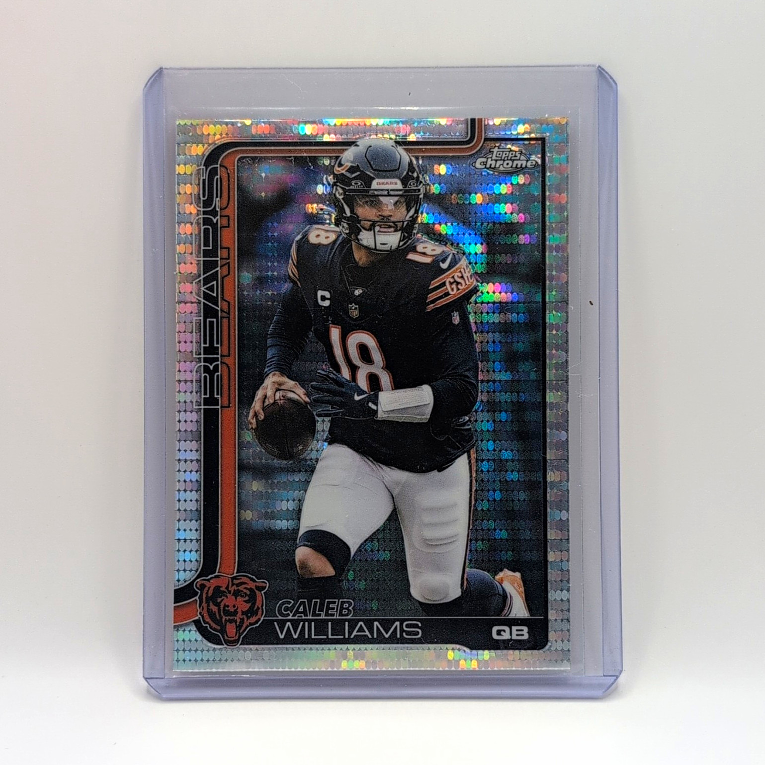 2025 Topps Chrome - Caleb Williams Pulsar Refractor #52 Chicago Bears 